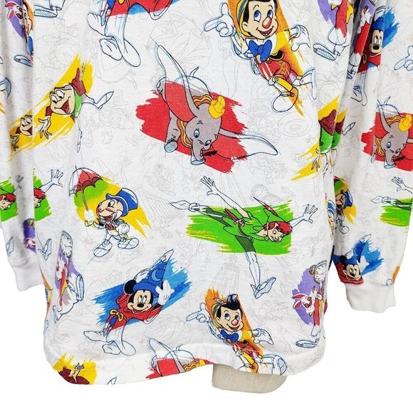 Disney Spirit Jersey Ink And Paint XS Multicolor Long Sleeve Oversized‎ Shirt - Picture 3 of 13